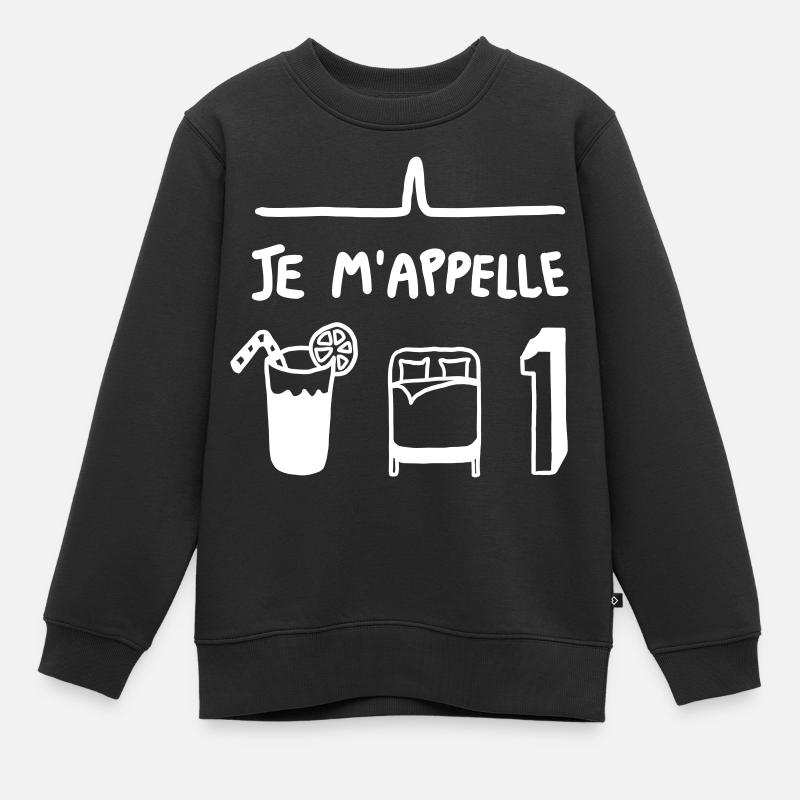 JULIEN - Sweat Premium enfant bio - noir