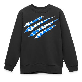 Bavière drapeau scratch crack track griffes Munich BY - Sweat Premium enfant bio - noir - Devant - AI Model Kid Female (0cm)