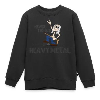 Metal Oldie - Kinder Premium Organic Sweatshirt - Schwarz - Vorne - AI Model Kid Female (0cm)