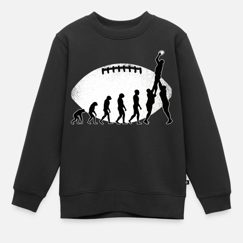Évolution de la ligne de rugby - Sweat Premium enfant bio - noir