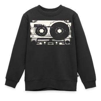 Cassette Tape Vintage Graphic - Sweat Premium enfant bio - noir - Devant - AI Model Kid Female (0cm)