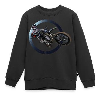 Motocross - Kinder Premium Organic Sweatshirt - Schwarz - Vorne - AI Model Kid Female (0cm)
