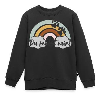 Tu me manques ! - Sweat Premium enfant bio - noir - Devant - AI Model Kid Female (0cm)