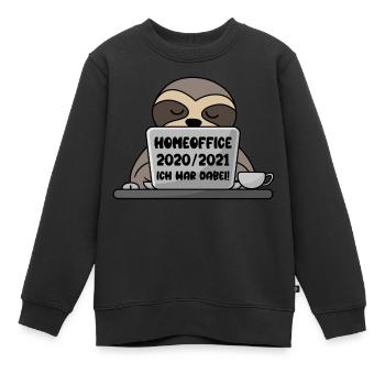 Homeoffice 2020/2021 Ich war dabei! Faultier - Kinder Premium Organic Sweatshirt - Schwarz - Vorne - AI Model Kid Female (0cm)