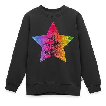 Stern - Kinder Premium Organic Sweatshirt - Schwarz - Vorne - AI Model Kid Female (0cm)