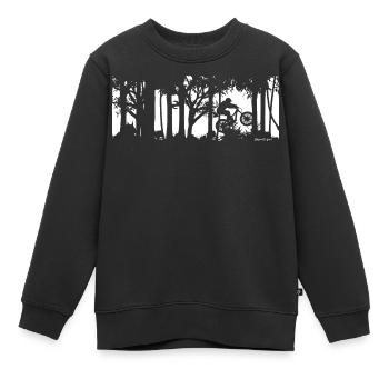 VTT Biker Outdoor Loup-garou - Sweat Premium enfant bio - noir - Devant - AI Model Kid Female (0cm)