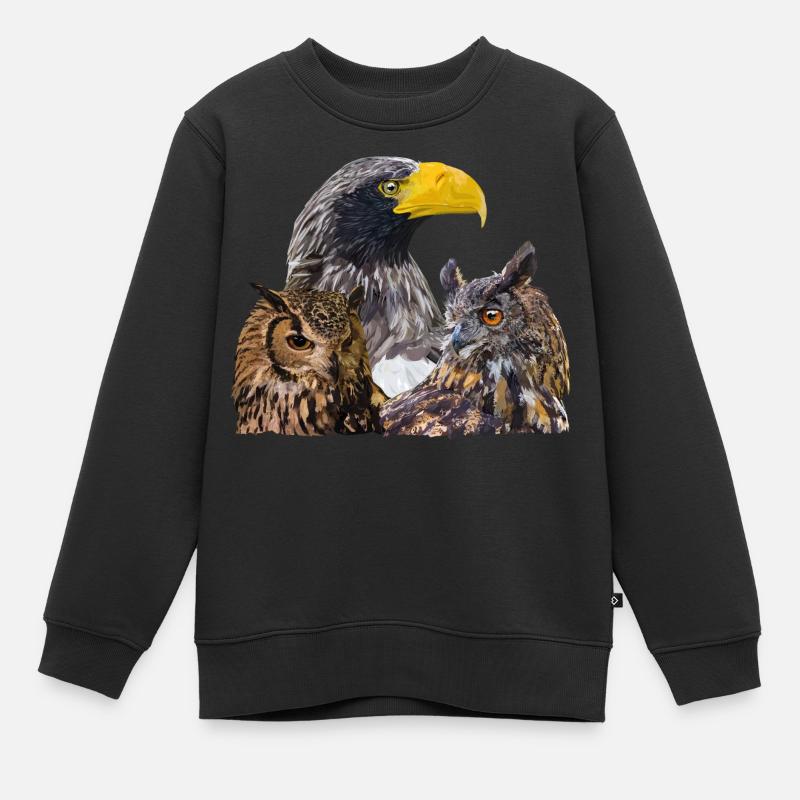 Rapaces - Sweat Premium enfant bio - noir