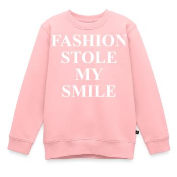 Mode - Kinder Premium Organic Sweatshirt - Rosa - Vorne - AI Model Kid Female (0cm)