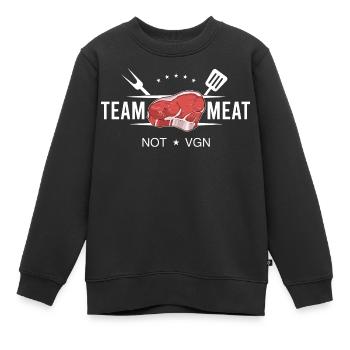 Equipe Meat Griller Griller Steak - Sweat Premium enfant bio - noir - Devant - AI Model Kid Female (0cm)