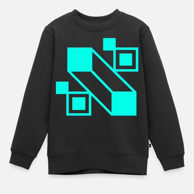 Formes abstraites - Sweat Premium enfant bio - noir
