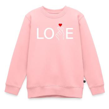 K-Pop Love Music - Kinder Premium Organic Sweatshirt - Rosa - Vorne - AI Model Kid Female (0cm)