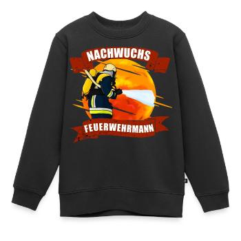 Nachwuchs Feuerwehrmann Kinder - Kinder Premium Organic Sweatshirt - Schwarz - Vorne - AI Model Kid Female (0cm)