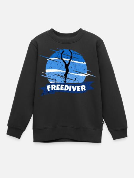 Freediver - Kinder Premium Organic Sweatshirt - Schwarz
