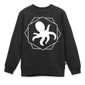 Aquarium de protection de l'environnement de poulpe de calmar de poulpe - Sweat Premium enfant bio - noir - Devant - AI Model Kid Female (0cm)