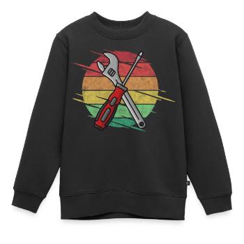 Tournevis à clé à outils - Sweat Premium enfant bio - noir - Devant - AI Model Kid Female (0cm)