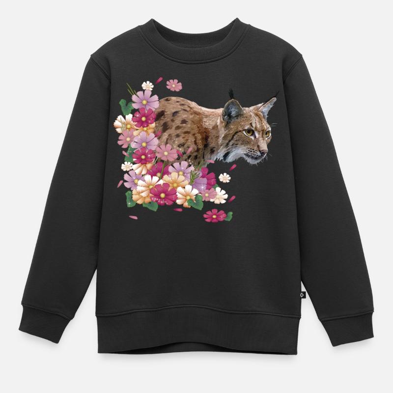 Luchs - Kinder Premium Organic Sweatshirt - Schwarz