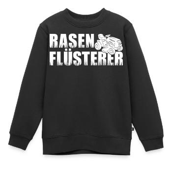 Rasenflüsterer Aufsitzmäher Rasentraktor Rasen - Kinder Premium Organic Sweatshirt - Schwarz - Vorne - AI Model Kid Female (0cm)