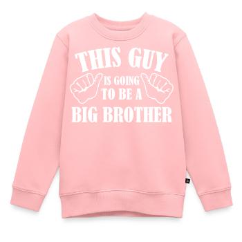 This Guy Is Going To Be A Big Brother - Kids Premium Organic Sweatshirt - rose - Front - AI Model Kid Female (0cm)