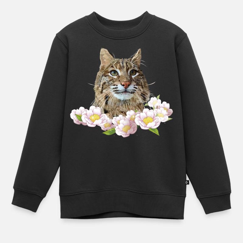 Luchs - Kinder Premium Organic Sweatshirt - Schwarz