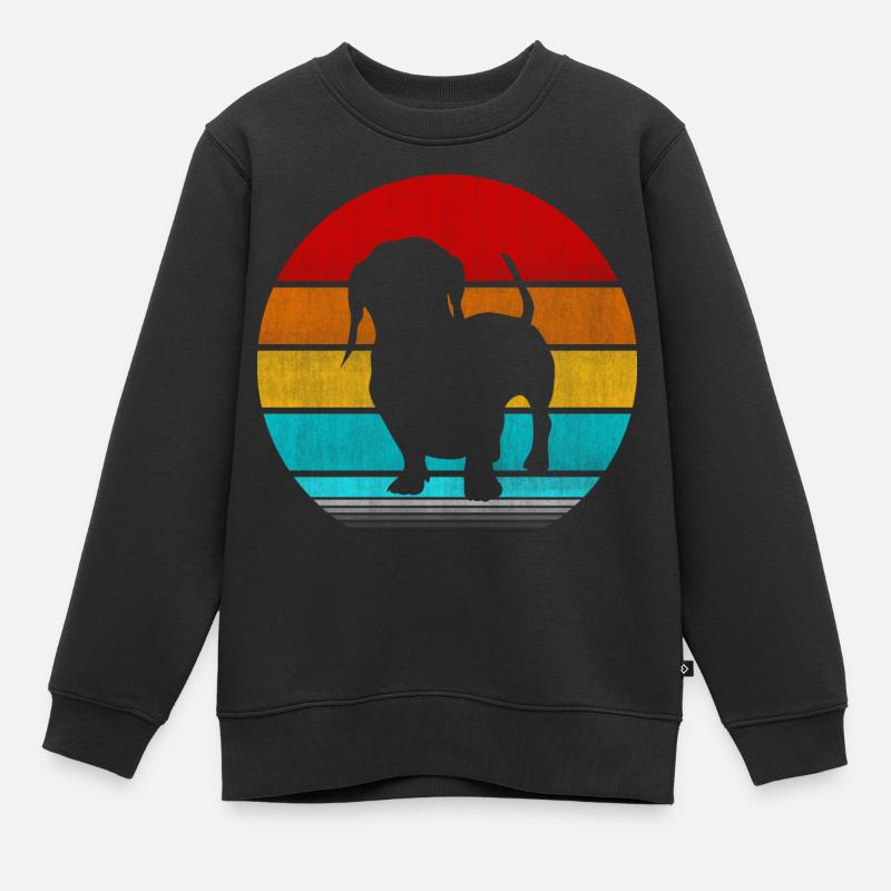 Dackel - Kinder Premium Organic Sweatshirt - Schwarz