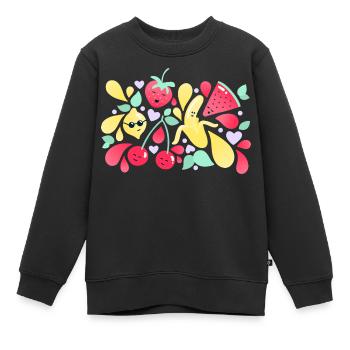 Cute Fruit - Kinder Premium Organic Sweatshirt - Schwarz - Vorne - AI Model Kid Female (0cm)