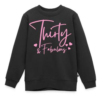 Dreißig fabelhaft - Kinder Premium Organic Sweatshirt - Schwarz - Vorne - AI Model Kid Female (0cm)