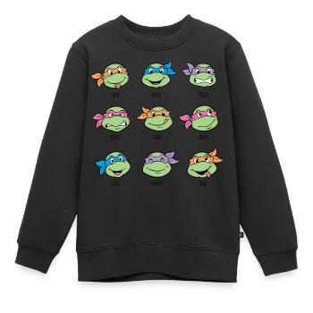 Teenage Mutant Ninja Turtles Emotionen - Kinder Premium Organic Sweatshirt - Schwarz - Vorne - AI Model Kid Female (0cm)