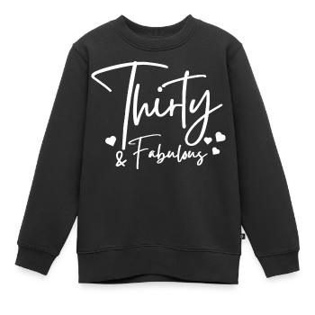Dreißig fabelhaft - Kinder Premium Organic Sweatshirt - Schwarz - Vorne - AI Model Kid Female (0cm)