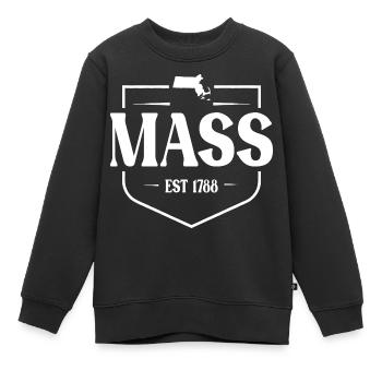 Massachusetts - Kinder Premium Organic Sweatshirt - Schwarz - Vorne - AI Model Kid Female (0cm)