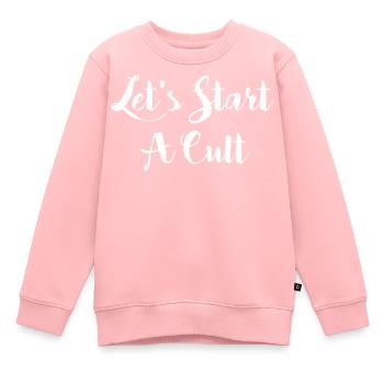 Beginnen wir eine Kultgrafik - Kinder Premium Organic Sweatshirt - Rosa - Vorne - AI Model Kid Female (0cm)