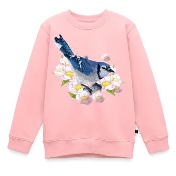 Chara bleu - Sweat Premium enfant bio - rose - Devant - AI Model Kid Female (0cm)