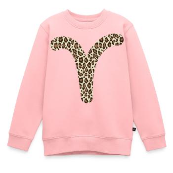 Sternzeichen Widder - Kinder Premium Organic Sweatshirt - Rosa - Vorne - AI Model Kid Female (0cm)