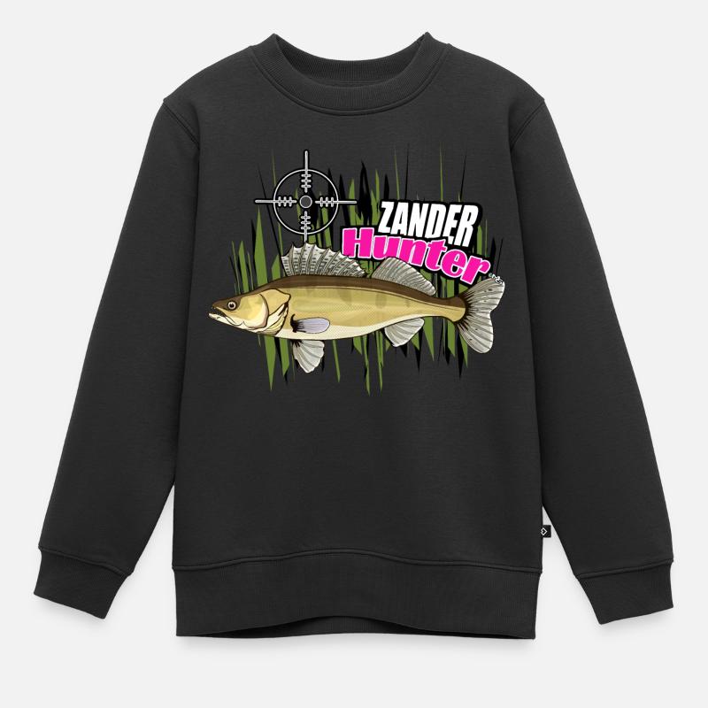 Zander Jäger - Kinder Premium Organic Sweatshirt - Schwarz