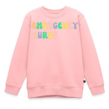 Infirmière d’urgence - Sweat Premium enfant bio - rose - Devant - AI Model Kid Female (0cm)