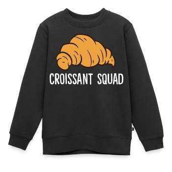 Croissant - Croissant Squad - Sweat Premium enfant bio - noir - Devant - AI Model Kid Female (0cm)