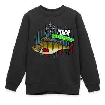 Chasseur de perches - Sweat Premium enfant bio - noir - Devant - AI Model Kid Female (0cm)