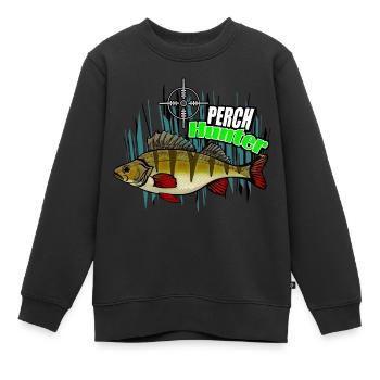 Chasseur de perches - Sweat Premium enfant bio - noir - Devant - AI Model Kid Female (0cm)