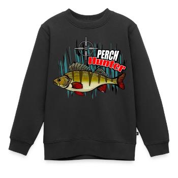 Chasseur de perches - Sweat Premium enfant bio - noir - Devant - AI Model Kid Female (0cm)