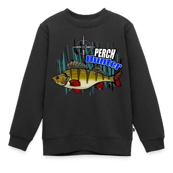 Chasseur de perches - Sweat Premium enfant bio - noir - Devant - AI Model Kid Female (0cm)