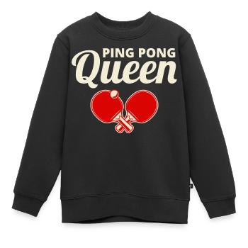 Ping Pong Master Tischtennis Trainer Paddelspieler - Kinder Premium Organic Sweatshirt - Schwarz - Vorne - AI Model Kid Female (0cm)