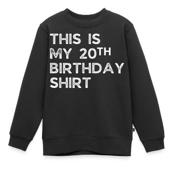 20e anniversaire. - Sweat Premium enfant bio - noir - Devant - AI Model Kid Female (0cm)