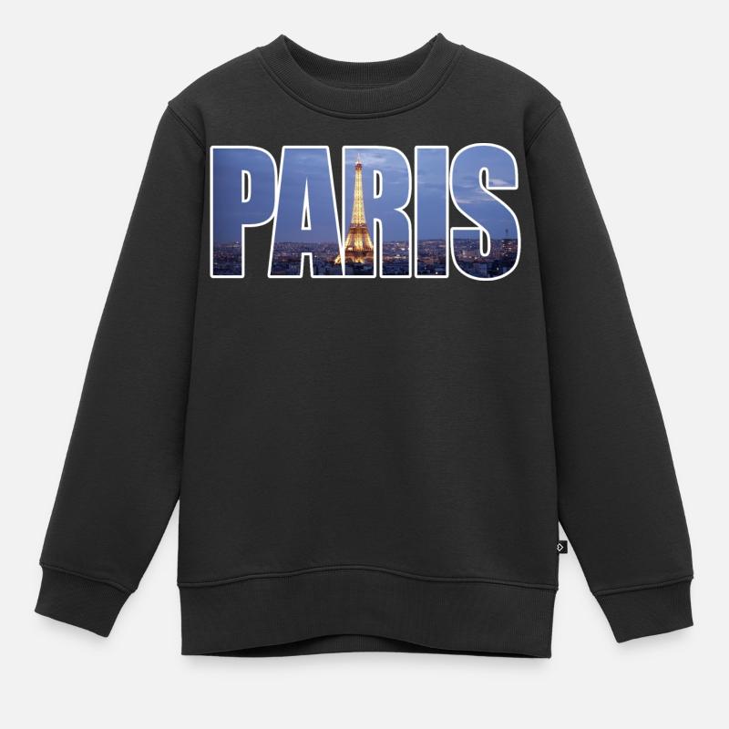 Paris - Kids Premium Organic Sweatshirt - black