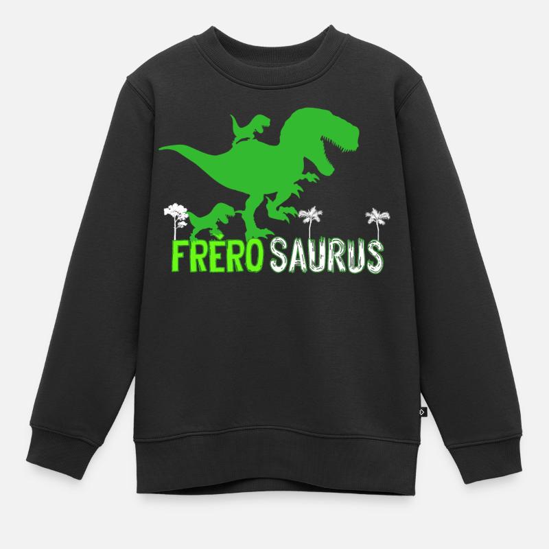 Grand Frère Dinosaure Frérosaurus - Sweat Premium enfant bio - noir