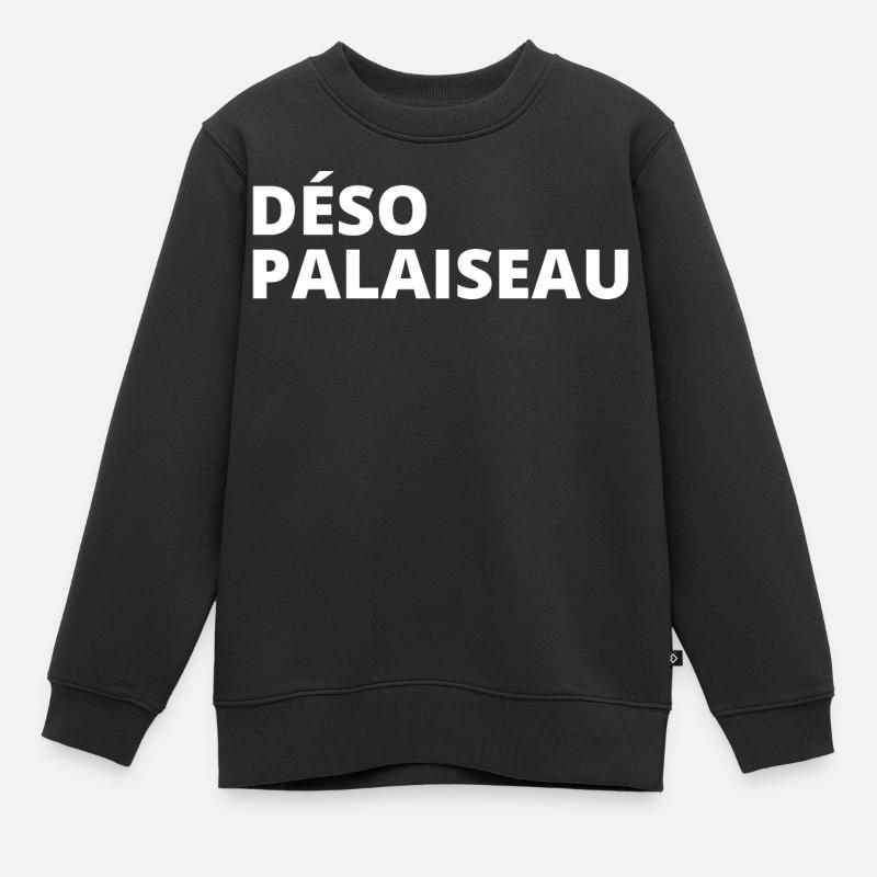 DÉSO PALAISEAU - blanc - Sweat Premium enfant bio - noir