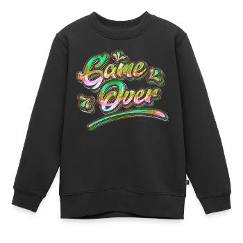 Game Over Graffiti - Sweat Premium enfant bio - noir - Devant - AI Model Kid Female (0cm)