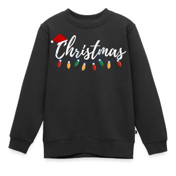 Weihnachtsgeschenk - Kinder Premium Organic Sweatshirt - Schwarz - Vorne - AI Model Kid Female (0cm)