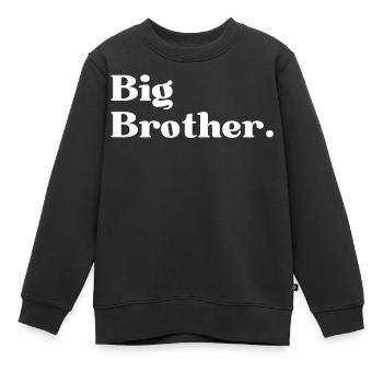 GRAND FRÈRE. GRAND FRÈRE - Sweat Premium enfant bio - noir - Devant - AI Model Kid Female (0cm)