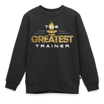 Le meilleur formateur - Sweat Premium enfant bio - noir - Devant - AI Model Kid Female (0cm)