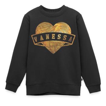 Vanessa Herzen Gold - Kinder Premium Organic Sweatshirt - Schwarz - Vorne - AI Model Kid Female (0cm)