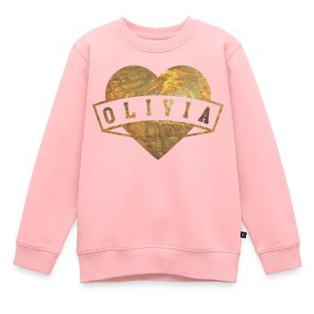 Olivia Hearts Gold - Kids Premium Organic Sweatshirt - rose - Front - AI Model Kid Female (0cm)